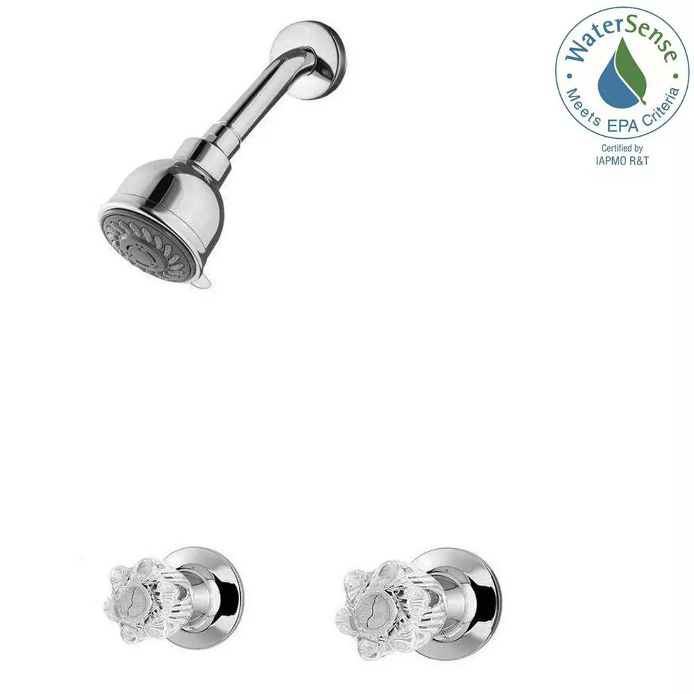 In Stock Hardwarestore Delivery Bedford 2-Handle 3-Spray Round Shower Faucet In Polished Chrome (Valve Included) 5 In Stock Hardwarestore Delivery Bedford 2-Handle 3-Spray Round Shower Faucet In Polished Chrome (Valve Included) - Image 3