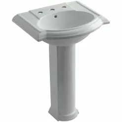 KOHLER Devonshire Vitreous China Pedestal Combo Bathroom Sink In White With Overflow Drain -Bath and Faucet shop 4d30489bb17ae4c5836ae82771dc4c42 1800x1800
