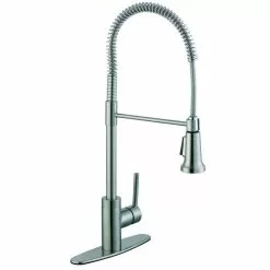 In Stock Hardwarestore Delivery 1200 Series Single-Handle Pull-Down Sprayer Kitchen Faucet In Stainless Steel