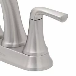 In Stock Hardwarestore Delivery Ladera 4 In. Centerset 2-Handle Bathroom Faucet In Spot Defense Brushed Nickel 15 In Stock Hardwarestore Delivery Ladera 4 In. Centerset 2-Handle Bathroom Faucet In Spot Defense Brushed Nickel -Bath and Faucet shop 4dd3c9e83bfc54e0e993c4db7667d626 1800x1800