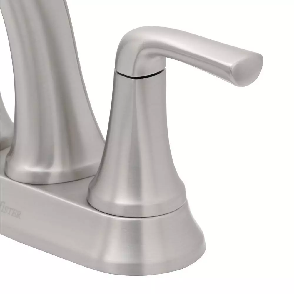 In Stock Hardwarestore Delivery Ladera 4 In. Centerset 2-Handle Bathroom Faucet In Spot Defense Brushed Nickel 7 In Stock Hardwarestore Delivery Ladera 4 In. Centerset 2-Handle Bathroom Faucet In Spot Defense Brushed Nickel - Image 5