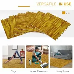 HOMCOM Soozier 18 Piece 24" X 24" High-Density Anti-Slip Water Resistant Interlocking Foam Floor Tile Mats 72Sqft -Bath and Faucet shop 4e3eaeb4 6992 42b5 a84f 37d663c1917c.8635850eedc6b136b406d41bcd342447 1800x1800