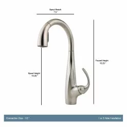 In Stock Hardwarestore Delivery Avanti Single-Handle Pull-Down Sprayer Kitchen Faucet In Stainless Steel 14 In Stock Hardwarestore Delivery Avanti Single-Handle Pull-Down Sprayer Kitchen Faucet In Stainless Steel -Bath and Faucet shop 4f3fe2d7bfcfca18b889485fc2260dea 1800x1800