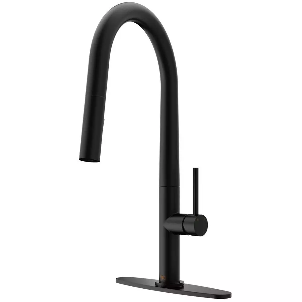 In Stock Hardwarestore Delivery Greenwich Single-Handle Pull-Down Sprayer Kitchen Faucet With Deck Plate In Matte Black 3 In Stock Hardwarestore Delivery Greenwich Single-Handle Pull-Down Sprayer Kitchen Faucet With Deck Plate In Matte Black