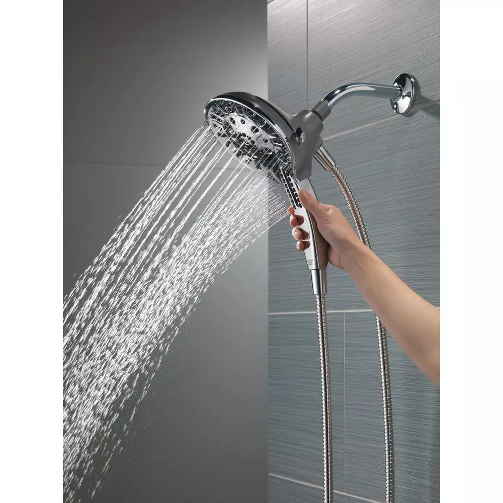 In Stock Hardwarestore Delivery In2ition Two-in-One 5-Spray 6 In. Dual Wall Mount Fixed And Handheld Shower Head In Chrome 4 In Stock Hardwarestore Delivery In2ition Two-in-One 5-Spray 6 In. Dual Wall Mount Fixed And Handheld Shower Head In Chrome - Image 2