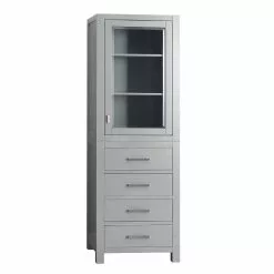 Avanity Modero 24"W X 20"D X 71"H Chilled Gray Linen Cabinet