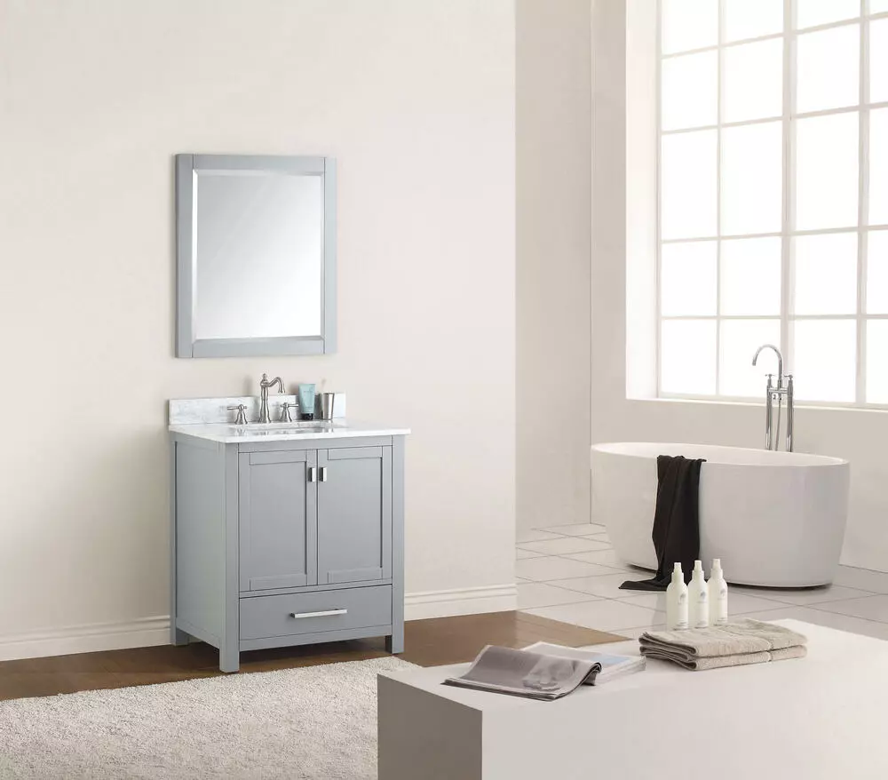 Avanity Modero 24"W X 20"D X 71"H Chilled Gray Linen Cabinet 4 Avanity Modero 24"W X 20"D X 71"H Chilled Gray Linen Cabinet - Image 2