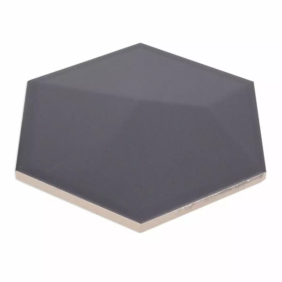 Bond Tile Magen 3D-Hex Dark Gray Matte Ceramic Hexagon Tile 8 Bond Tile Magen 3D-Hex Dark Gray Matte Ceramic Hexagon Tile - Image 6