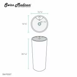 Swiss Madison Monaco Circular Basin Pedestal Sink In Glossy White 21 Swiss Madison Monaco Circular Basin Pedestal Sink In Glossy White -Bath and Faucet shop 52b8b4dcd04abf0340dfe89fc72c6b20 1800x1800