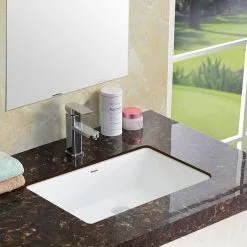 Boyel Living 21 In. X 13 In. Ceramic Rectangular Lavatory Undercounter Bathroom Sink In White -Bath and Faucet shop 52df3050b6fb5dc97ba4e56330772734 1800x1800