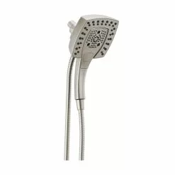 In Stock Hardwarestore Delivery In2ition Two-in-One 5-Spray 5.8 In. Dual Wall Mount Fixed And Handheld Shower Head In Stainless
