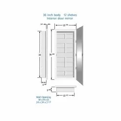 In Stock Hardwarestore Delivery Media 16 In. X 36 In. X 3-1/2 In. Frameless Recessed 1-Door Medicine Cabinet With 12-Shelves And Polished Edge Mirror 14 In Stock Hardwarestore Delivery Media 16 In. X 36 In. X 3-1/2 In. Frameless Recessed 1-Door Medicine Cabinet With 12-Shelves And Polished Edge Mirror -Bath and Faucet shop 5321387a2ee07d13d95e2bd4977aefe2 1800x1800