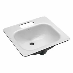 KOHLER Tahoe Undermount Cast Iron Bathroom Sink In White With Overflow Drain