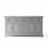 In Stock Hardwarestore Delivery Sadie 67 In. W X 21.5 In. D Vanity In Dove Grey With Marble Vanity Top In Natural White With White Sinks