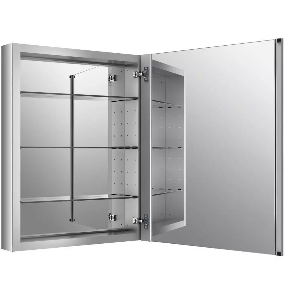 In Stock Hardwarestore Delivery Verdera 24 In. W X 30 In. H Recessed Medicine Cabinet In Anodized Aluminum 5 In Stock Hardwarestore Delivery Verdera 24 In. W X 30 In. H Recessed Medicine Cabinet In Anodized Aluminum - Image 3