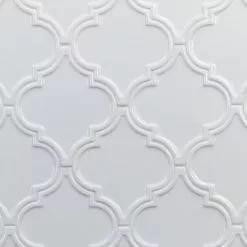 Bond Tile Roma White 6.25 In. X 7.25 In. Ceramic Arabesque Wall Tile (30 Pieces 4.84 Sq. Ft. / Box)