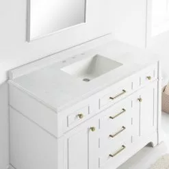 In Stock Hardwarestore Delivery Melpark 48 In. W X 22 In. D Bath Vanity In White With Cultured Marble Vanity Top In White With White Sink 21 In Stock Hardwarestore Delivery Melpark 48 In. W X 22 In. D Bath Vanity In White With Cultured Marble Vanity Top In White With White Sink -Bath and Faucet shop 55b798780ceca213c95af3853121bea2 1800x1800