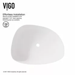 VIGO Peony Handmade Matte Stone Novelty/Specialty Vessel Bathroom Sink In Matte White 19 VIGO Peony Handmade Matte Stone Novelty/Specialty Vessel Bathroom Sink In Matte White -Bath and Faucet shop 5690de5cacc062634216f9fb5a1d2eed 1800x1800