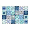 Walplus Peel And Stick Wall Tile Sticker Kitchen Bathroom Backsplash Splashback Tile Paint Stick On Tile Daliah Blue And Turquoise Mediterranean