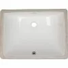 MSI Rectangle Undermount Porcelain Ceramic Bathroom Sink In White