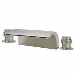 In Stock Hardwarestore Delivery 2-Handle Deck-Mount Roman Tub Faucet In Brushed Nickel