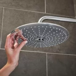 In Stock Hardwarestore Delivery Vitalio 3-Spray 10 In. Single Wall Mount Fixed Rain Shower Head In Chrome -Bath and Faucet shop 5a98cc7f5661fe30f34c207c9f843400 1800x1800