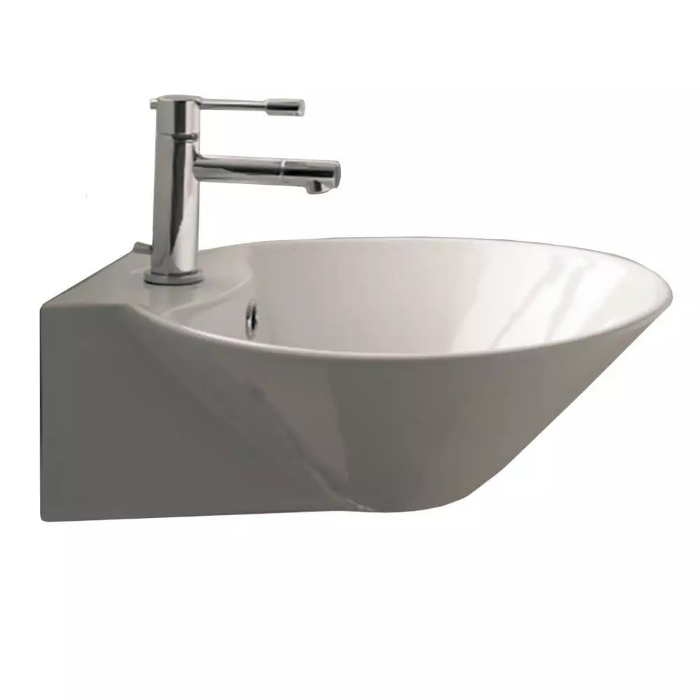 Nameeks Cono Wall Mounted Bathroom Sink In White 3 Nameeks Cono Wall Mounted Bathroom Sink In White