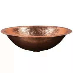 Premier Copper Products Under Counter Oval Hammered Copper 17 In. Bathroom Sink In Nickel -Bath and Faucet shop 5bf8c9fe5bc312b5ce7f17a0bcf8d000 1800x1800