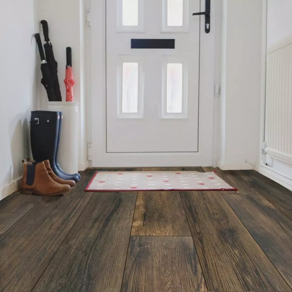 Florida Tile Home Collection Smoked Hickory 8 In. X 36 In. Porcelain Floor And Wall Tile 4 Florida Tile Home Collection Smoked Hickory 8 In. X 36 In. Porcelain Floor And Wall Tile - Image 2