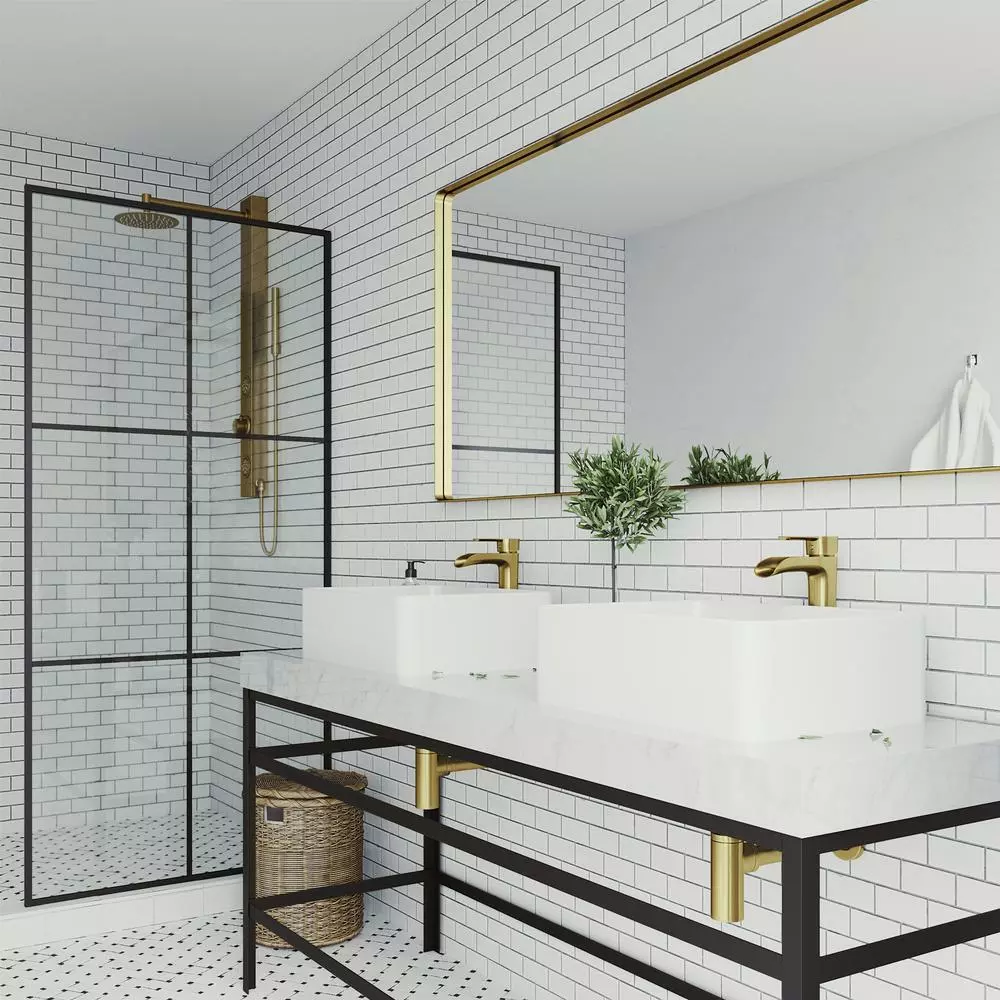 VIGO Amaryllis Matte Stone Vessel Bathroom Sink In White With Niko Faucet In Matte Gold 16 VIGO Amaryllis Matte Stone Vessel Bathroom Sink In White With Niko Faucet In Matte Gold - Image 14