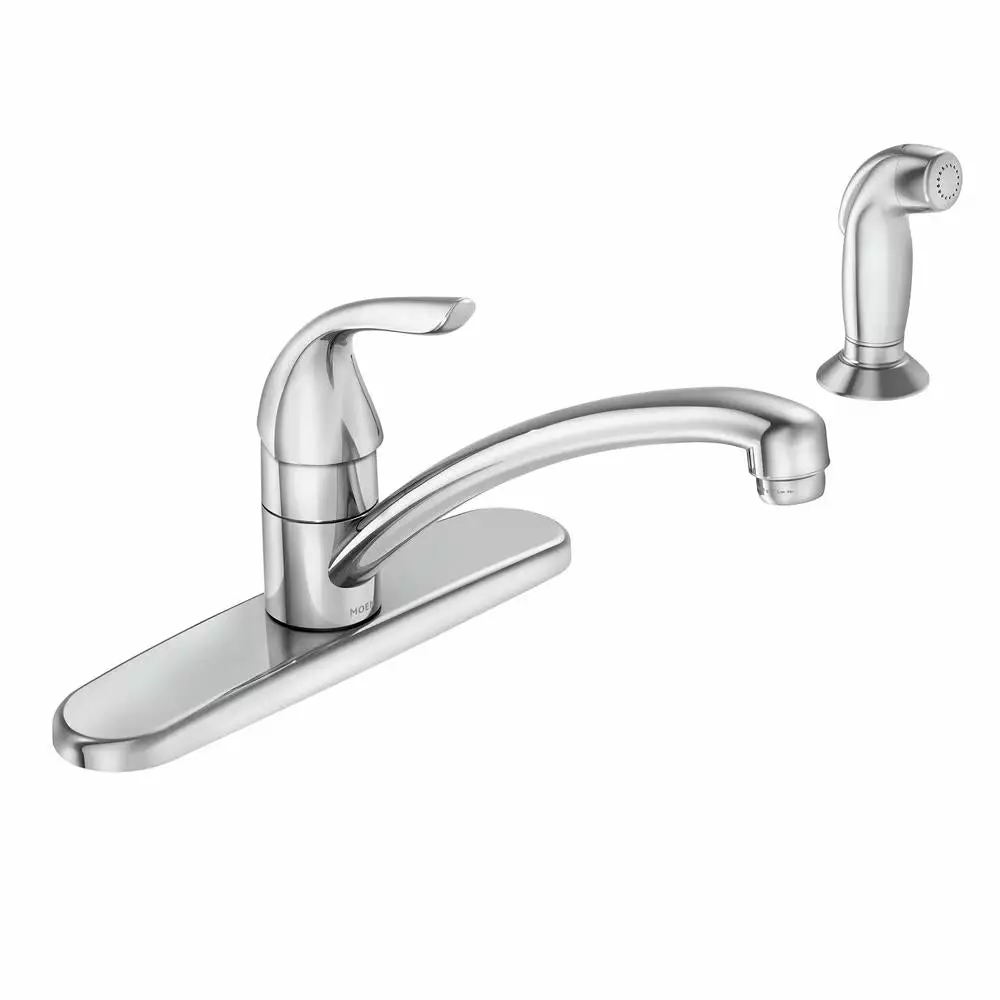 In Stock Hardwarestore Delivery Adler Single-Handle Low Arc Standard Kitchen Faucet With Side Sprayer In Chrome 3 In Stock Hardwarestore Delivery Adler Single-Handle Low Arc Standard Kitchen Faucet With Side Sprayer In Chrome