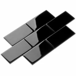 Giorbello Black 3 In. X 6 In. X 8 Mm Glass Subway Tile (5.5 Sq. Ft./case) -Bath and Faucet shop 5f21465a5679c100a58139f4d6be2f8e 035e5da8 48bb 4a44 b76a b9ec27e8015d 1800x1800