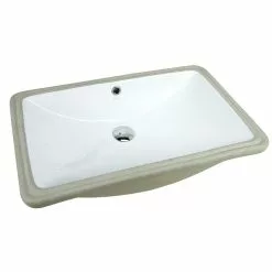 In Stock Hardwarestore Delivery 24 In. X 15-1/2 In. Rectrangle Undermount Vitreous Glazed Ceramic Lavatory Vanity Bathroom Sink Pure White