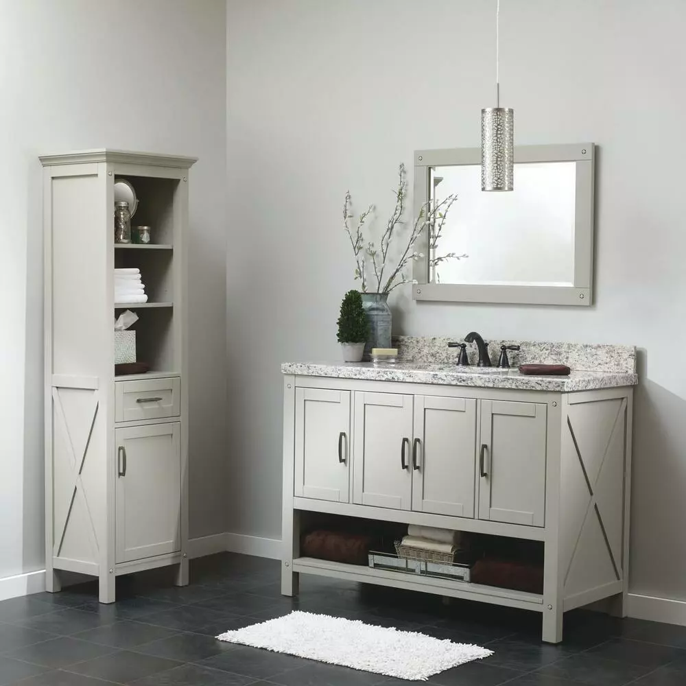 Foremost® Rayna 20"W X 15"D X 68"H Gray Linen Cabinet 10 Foremost® Rayna 20"W X 15"D X 68"H Gray Linen Cabinet - Image 8