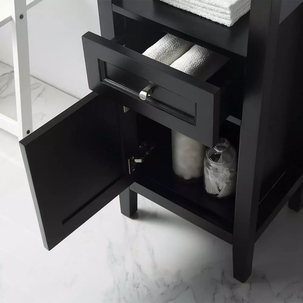 Ove Decors Aspen 18''W X 14"D X 61"H Espresso Linen Cabinet 8 Ove Decors Aspen 18''W X 14"D X 61"H Espresso Linen Cabinet - Image 6