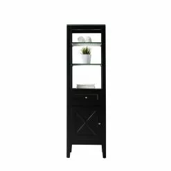Ove Decors Aspen 18''W X 14"D X 61"H Espresso Linen Cabinet