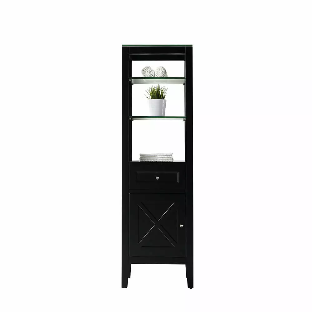 Ove Decors Aspen 18''W X 14"D X 61"H Espresso Linen Cabinet 3 Ove Decors Aspen 18''W X 14"D X 61"H Espresso Linen Cabinet