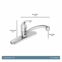 In Stock Hardwarestore Delivery Adler Single-Handle Low Arc Standard Kitchen Faucet In Chrome -Bath and Faucet shop 6181ffc125dd4b2b8d5b422cc494e0d5 1800x1800