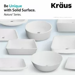 KRAUS Natura Rectangle Solid Surface Vessel Sink In White -Bath and Faucet shop 61c78eb02d9099b5eb27e2dd634a3d9b 1800x1800