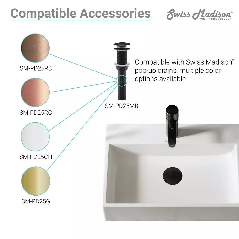 Swiss Madison Voltaire Ceramic Rectangle Vessel Sink In White 11 Swiss Madison Voltaire Ceramic Rectangle Vessel Sink In White - Image 9