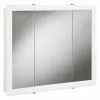In Stock Hardwarestore Delivery Concord 30 In. X 30 In. Tri-View Surface-Mount Medicine Cabinet In White Gloss