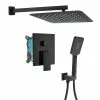 In Stock Hardwarestore Delivery 3-Spray With 2.5 GPM 10 In. 2 Functions Tub Wall Mount Dual Shower Heads In Spot In Matte Black (Valve Included)