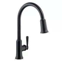 In Stock Hardwarestore Delivery Sentio Single-Handle Pull-Down Sprayer Kitchen Faucet In Mediterranean Bronze