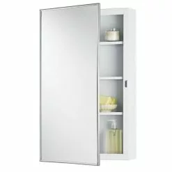 Jensen Topsider 16-in X 26-in Rectangle Surface Mirrored Medicine Cabinet