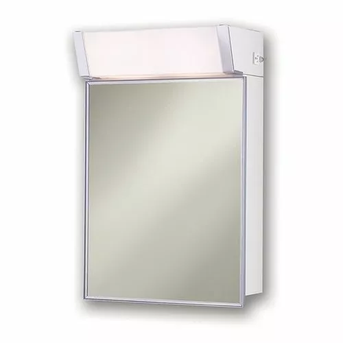 Jensen With Lights Cabinet 16-in X 24-in Rectangle Surface Mirrored Medicine Cabinet With Outlet And Lights 3 Jensen With Lights Cabinet 16-in X 24-in Rectangle Surface Mirrored Medicine Cabinet With Outlet And Lights