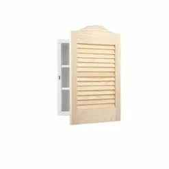 Jensen Louver Doors 16-in X 24-in Rectangle Recessed Pine Medicine Cabinet