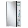 Jensen Meridian 15-in X 35-in Rectangle Surface/Recessed Mirrored Medicine Cabinet With Outlet