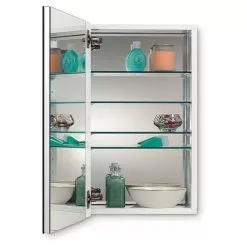 Jensen Metro Deluxe 15-in X 25-in Rectangle Surface/Recessed Mirrored Medicine Cabinet