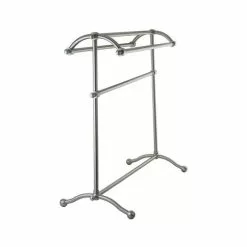Elements Of Design Vintage Satin Nickel Freestanding Towel Rack