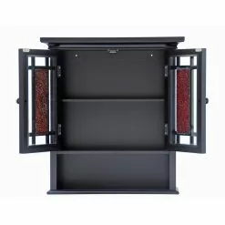 Elegant Home Fashions Windsor 22-in W X 24-in H X 7-in D Dark Espresso Bathroom Wall Cabinet -Bath and Faucet shop 674278005328 11623859 1800x1800